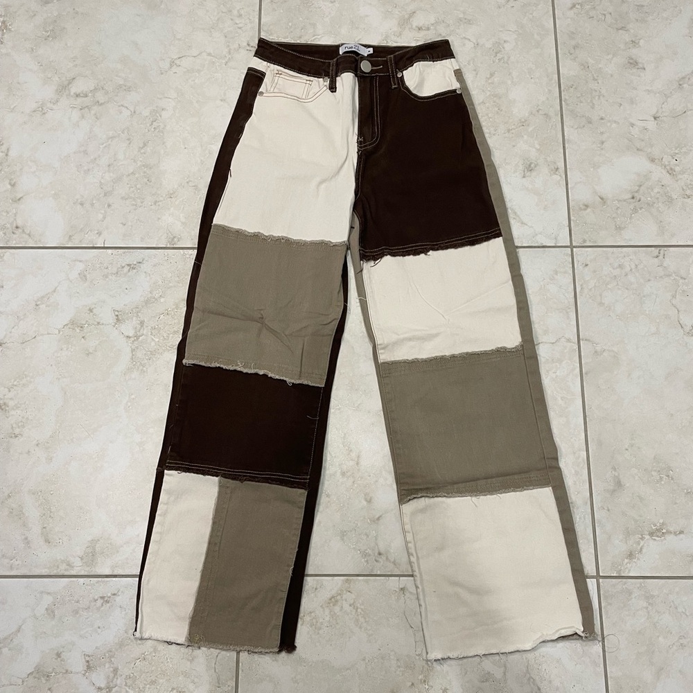 Rue21 Brown Patchwork Pants